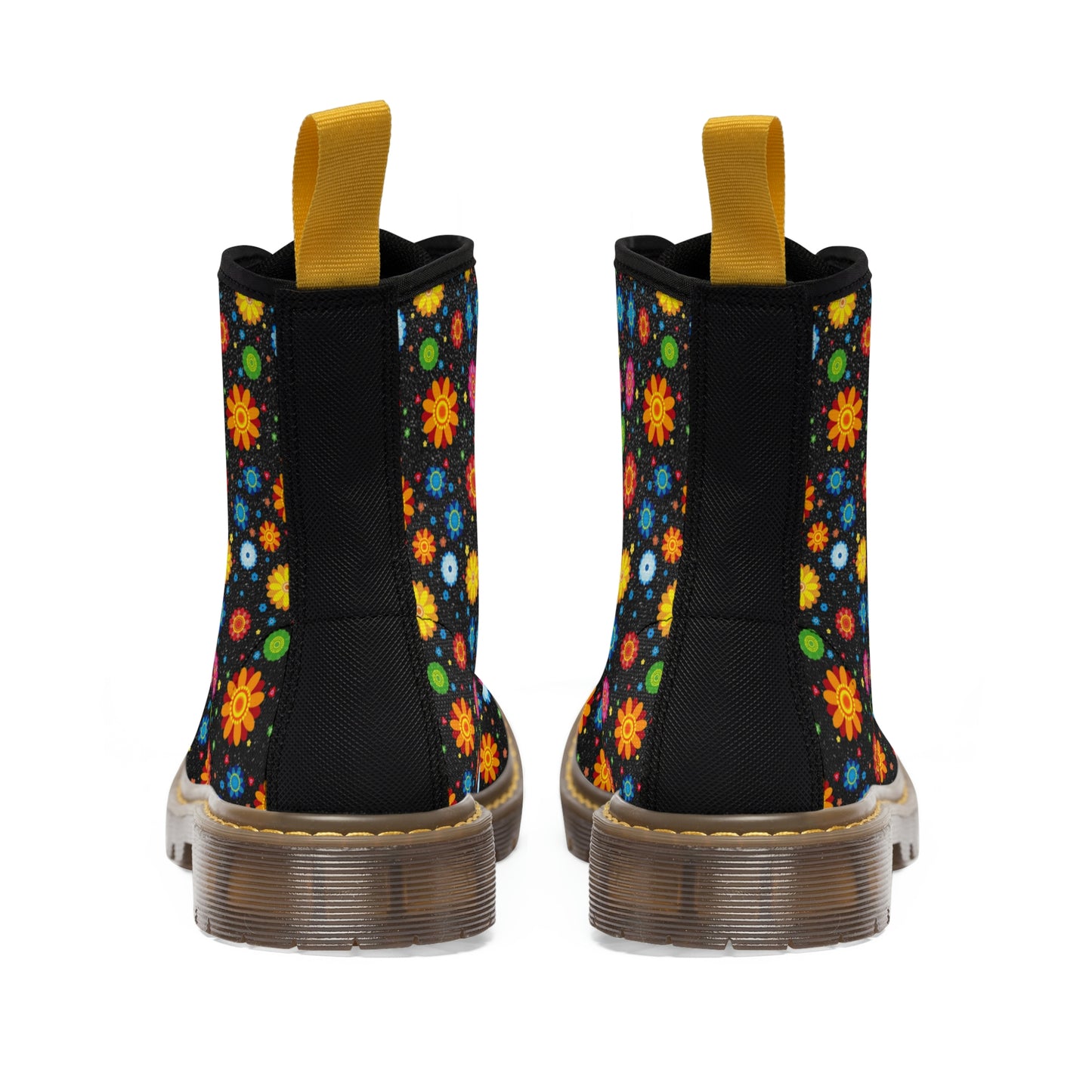 Flowery Women's Canvas Boots - Women’s Boots - Brown - Back