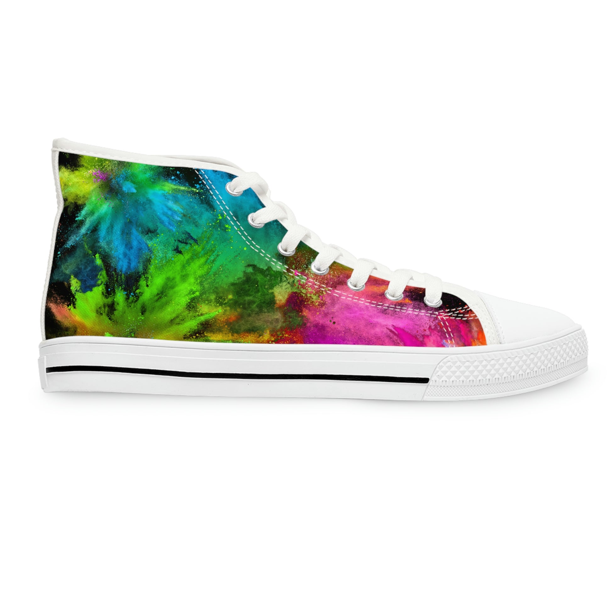 Colourful Clouds Women's High Top Canvas Shoes - Sneakers - White - Right