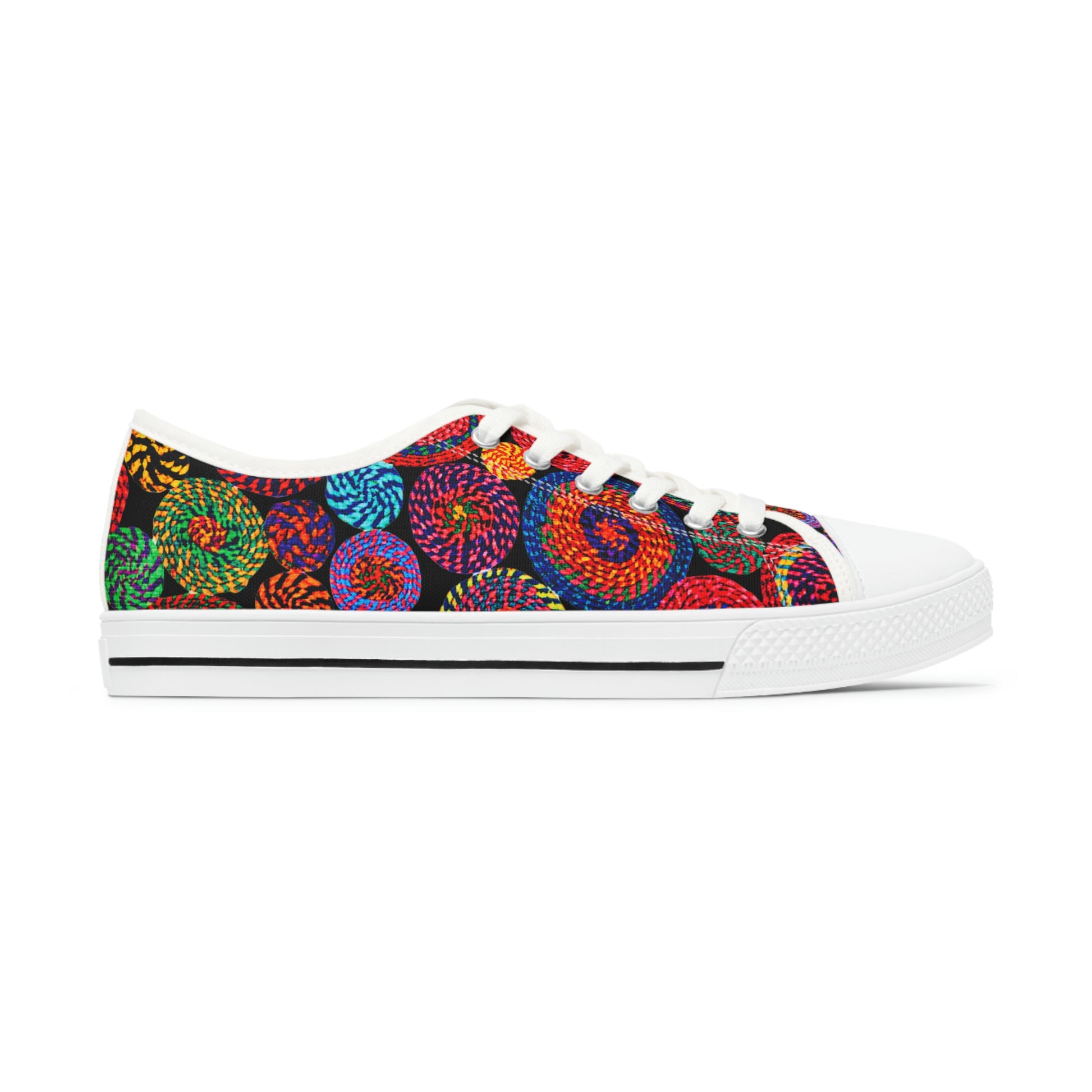 Mexican Patterns Women's Low Top Canvas Shoes - Sneakers - White - Right