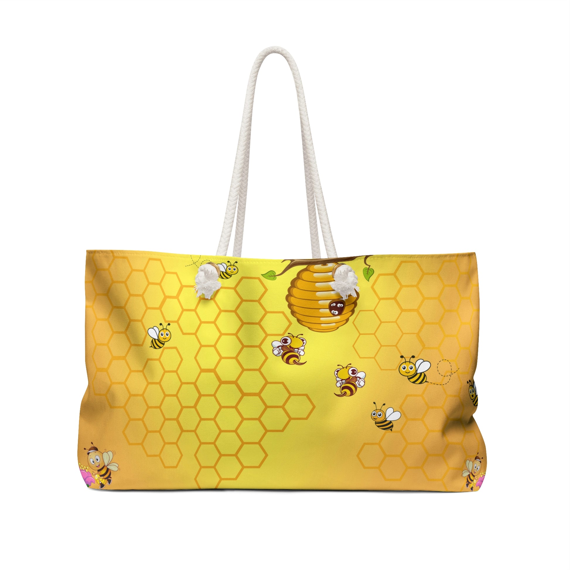 Honey &amp; Bees Weekender Bag - Shoulder Bag - Gym Bag - Side