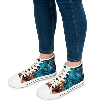 Constellations Women's High Top Canvas Shoes - Sneakers - White - On The Go