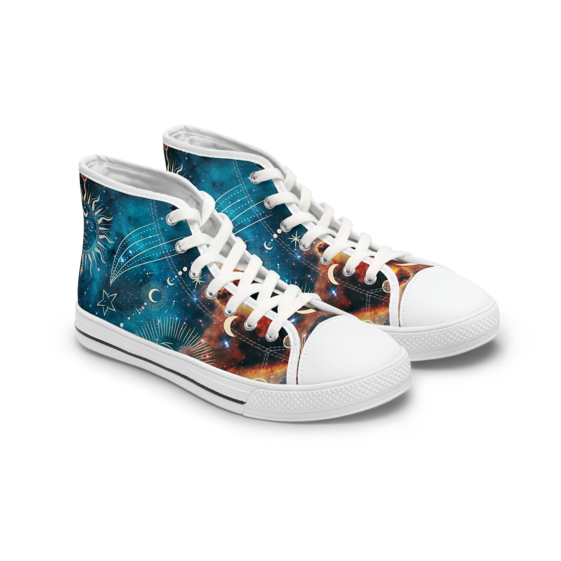 Constellations Women's High Top Canvas Shoes - Sneakers - White