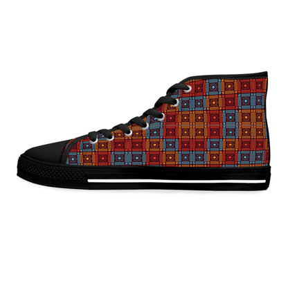 Unusual Patterns Women's High Top Canvas Shoes - Sneakers - Black - Left