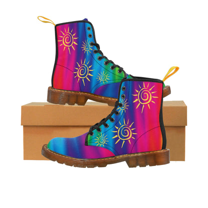 Hippie Women's Canvas Boots - Women's Boots - Brown - Left and Right