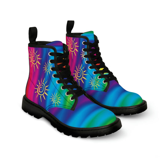 Hippie Women's Canvas Boots - Women's Boots - Black