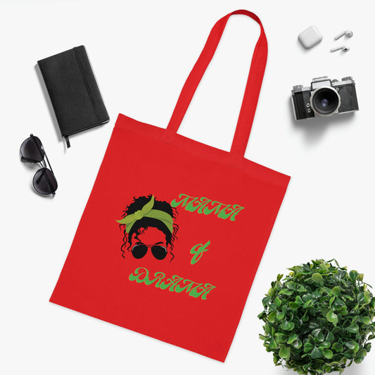 Mama Of Drama Canvas Tote Bag | Reusable Grocery Bag | Shoulder Bag | Cute Tote Bag | Red