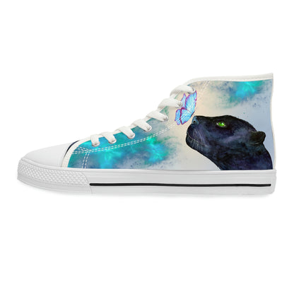 Black Panther Women's High-Top Canvas Shoes - Sneakers - White - Left