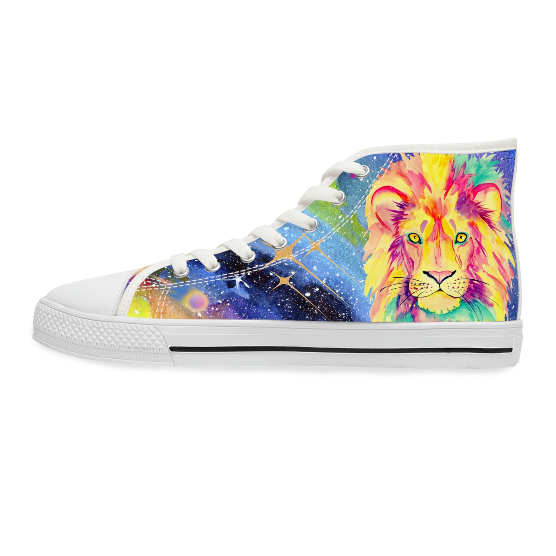 The King Women's High Top Canvas Shoes - Sneakers - White - Left