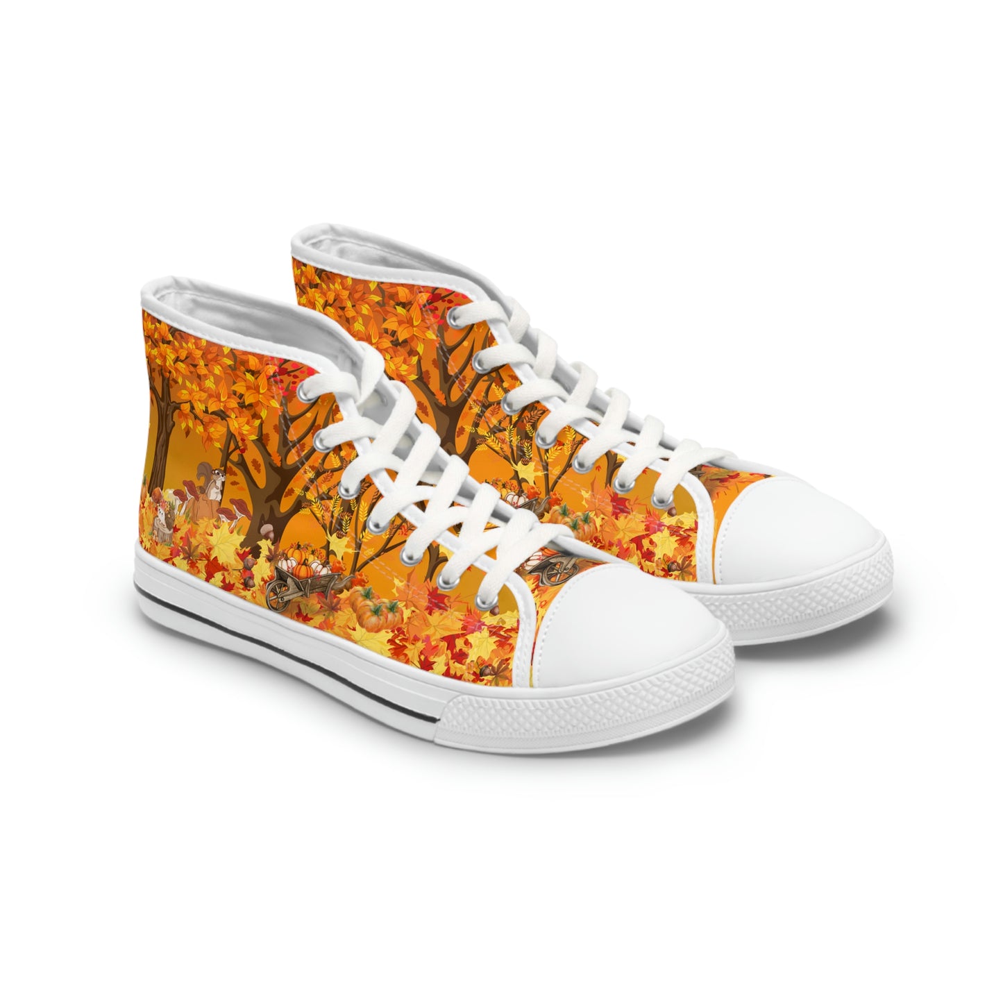 Autumn Women's High Top Canvas Shoes - Sneakers - White