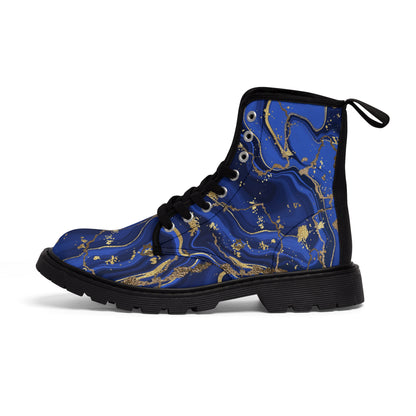 Blue Marble Women's Canvas Boots - Women’s Boots - Black - Left