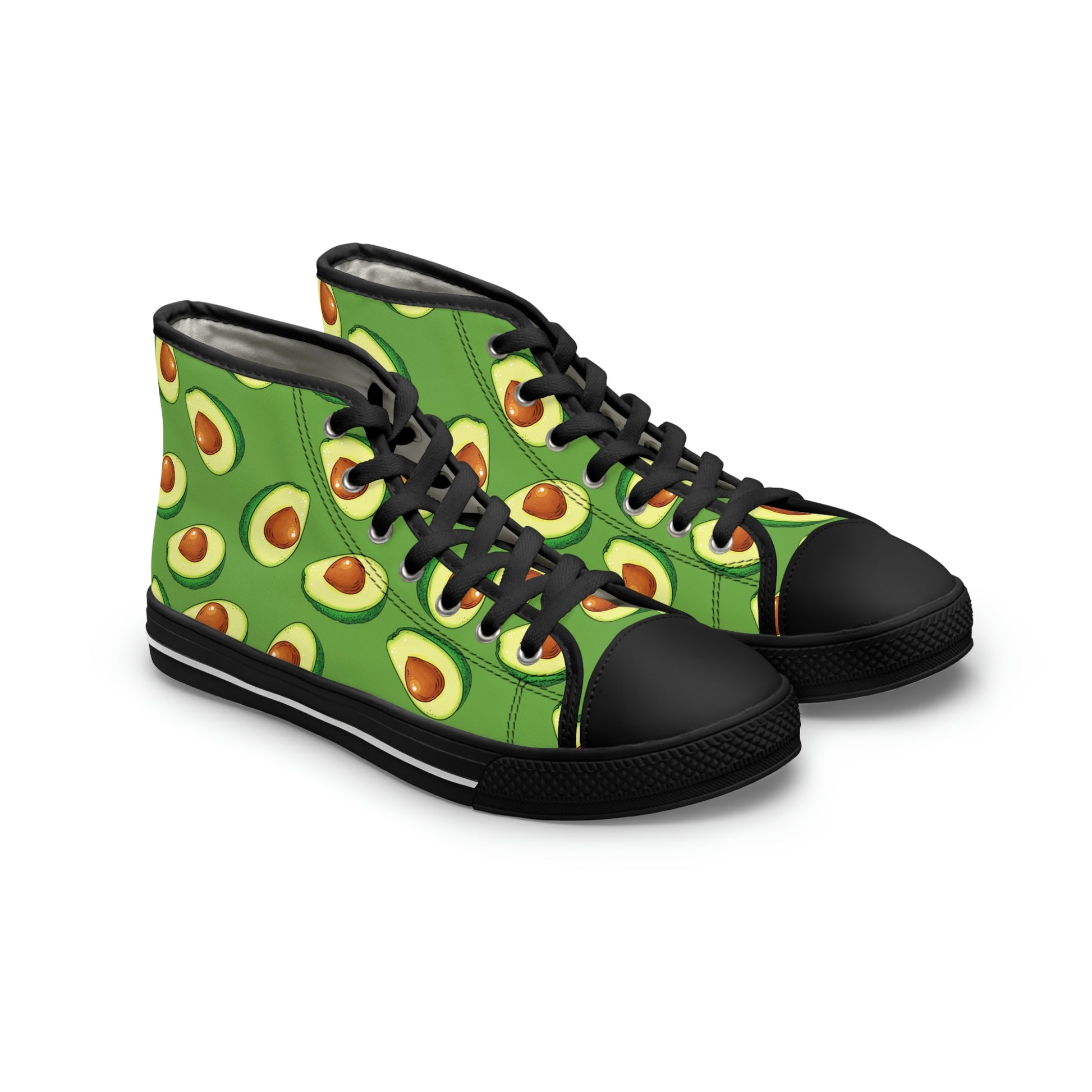 Avocados Women's High Top Canvas Shoes - Sneakers - Black