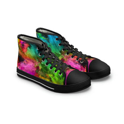 Colourful Clouds Women's High Top Canvas Shoes - Sneakers - Black