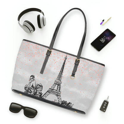 Lady In France PU Leather Shoulder Bag - Leather Tote Bag