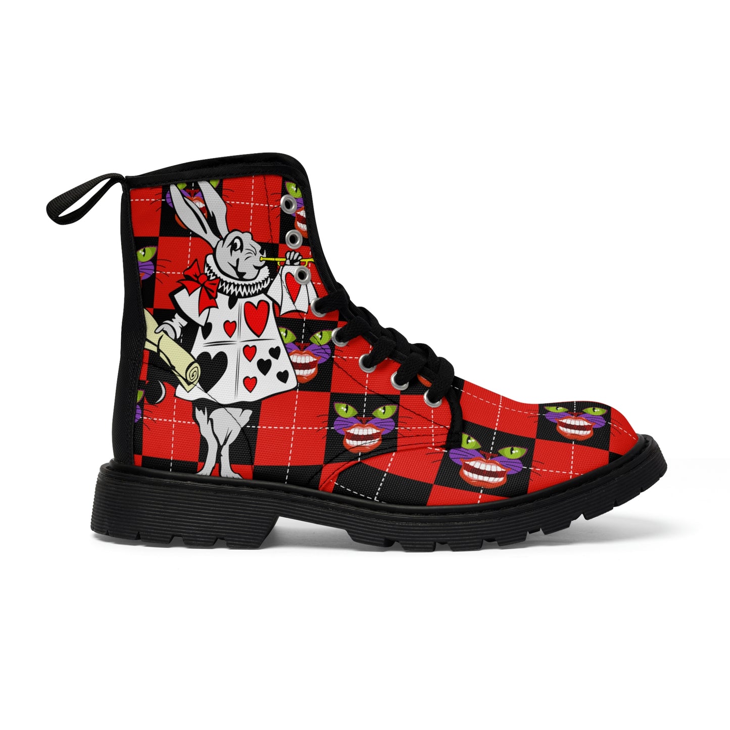 Alice Black &amp; Red Women's Canvas Boots - Women’s Boots - Black - Right