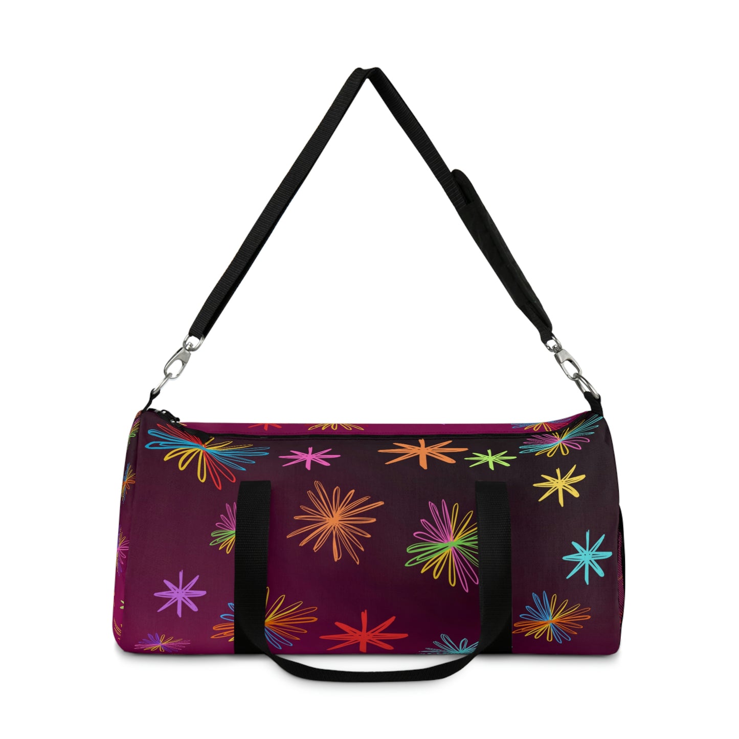 Floral Duffel Bag - Shoulder Bag - Gym Bag - Sport Bag