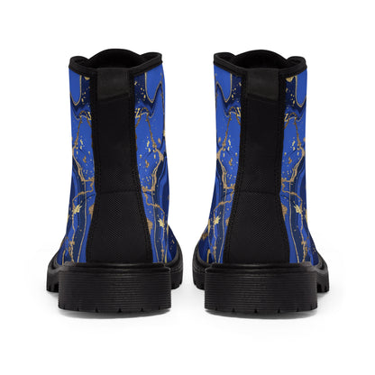 Blue Marble Women's Canvas Boots - Women’s Boots - Black - Back