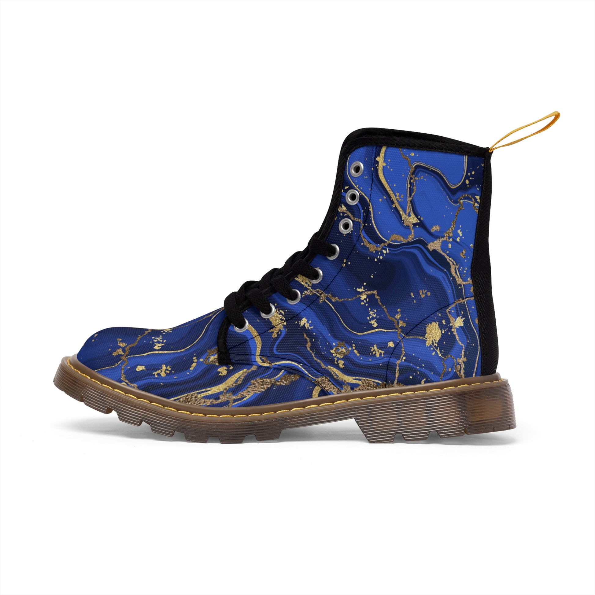 Blue Marble Women's Canvas Boots - Women’s Boots - Brown - Left