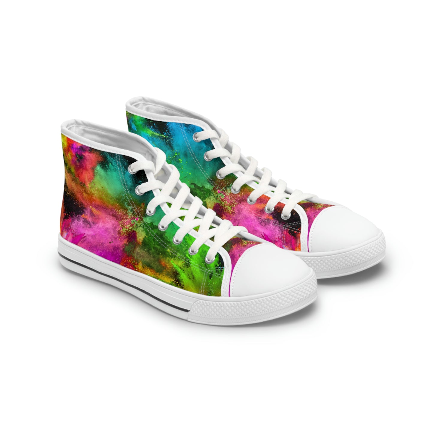 Colourful Clouds Women's High Top Canvas Shoes - Sneakers - White