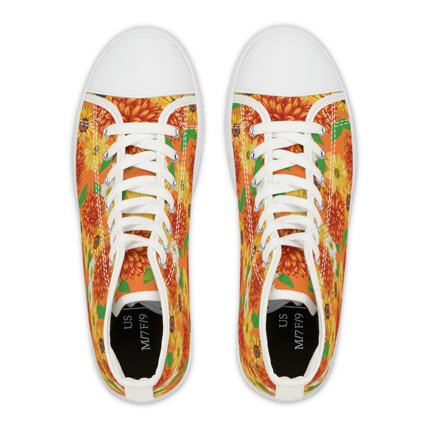 Sunflowers Women's High Top Canvas Shoes - Sneakers - White - Top