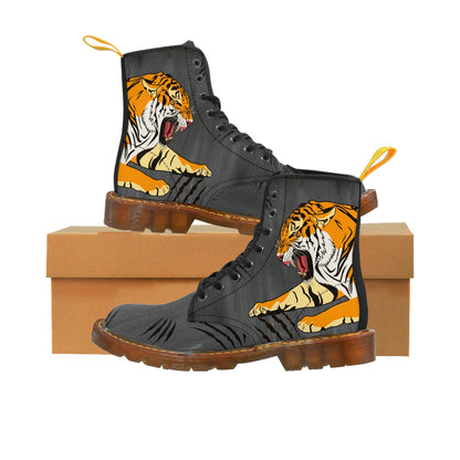 Tiger Scratch Women's Canvas Boots - Women’s Boots - Brown