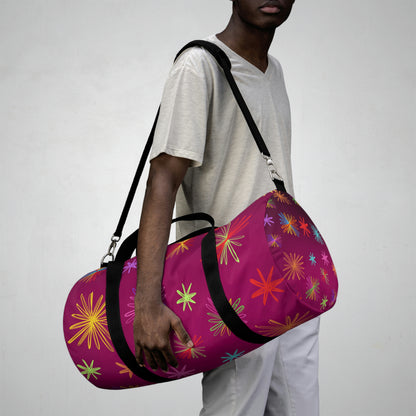 Floral Duffel Bag - Shoulder Bag - Gym Bag - Sport Bag - On The Go