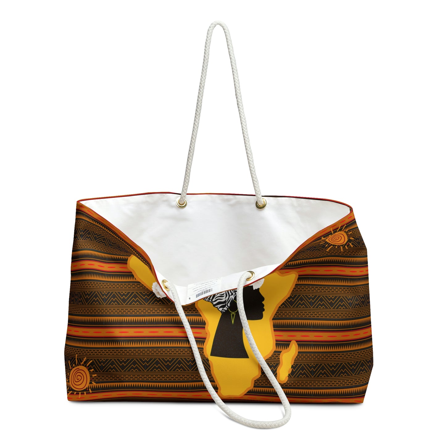 African Weekender Bag - Shoulder Bag - Gym Bag - Side