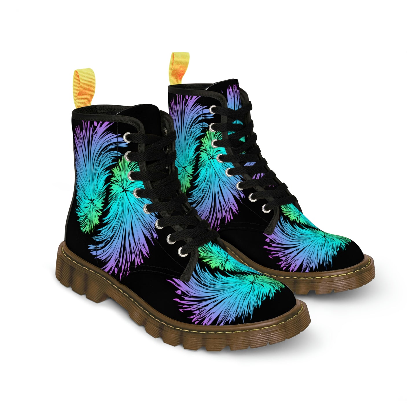 Colourful Feather Women's Canvas Boots - Women's Boots - Brown