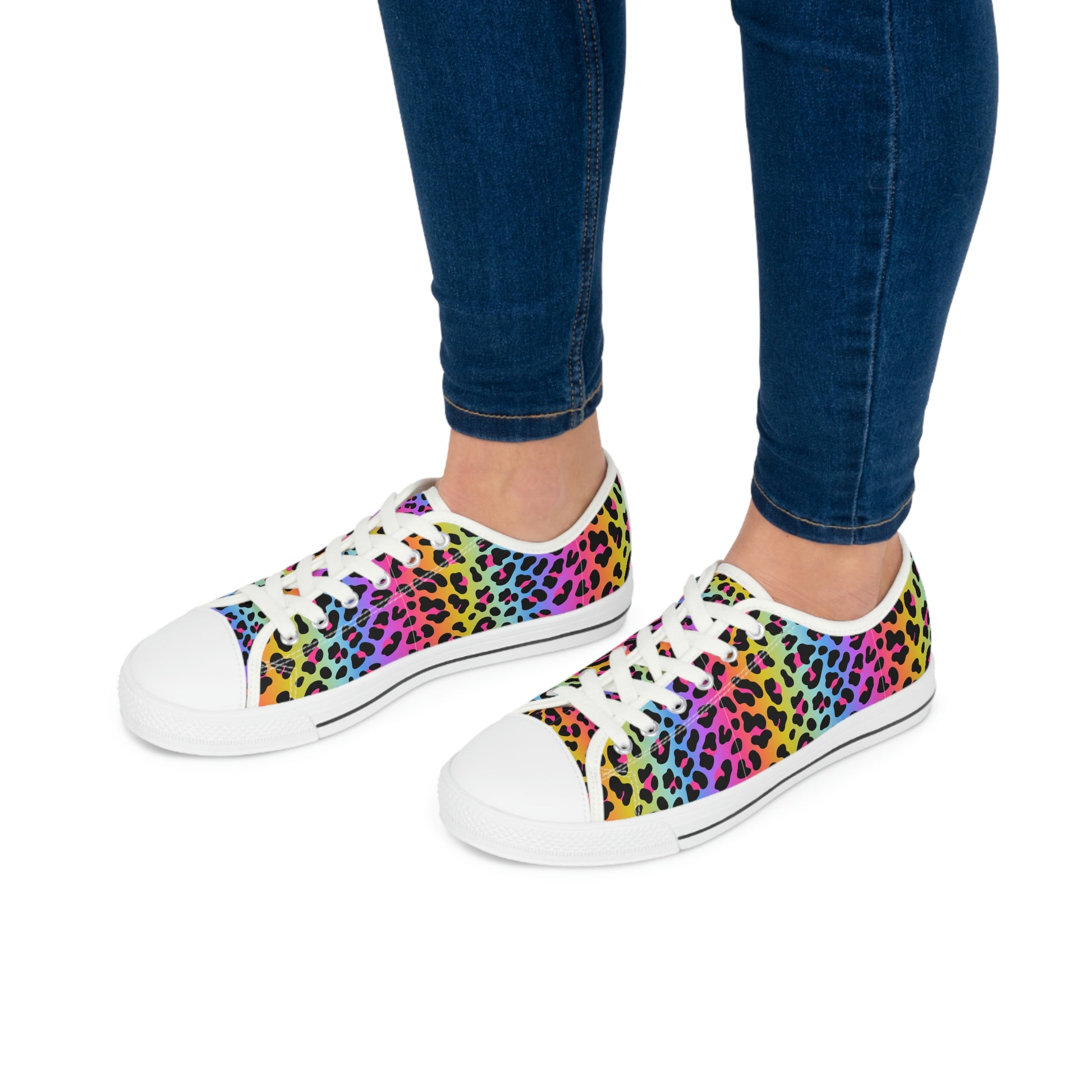 Rainbow Women's Low Top Canvas Shoes - Sneakers - White