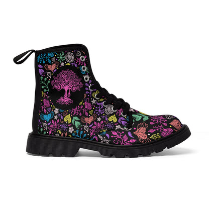 Drawings Women's Canvas Boots - Women’s Boots - Black - Right