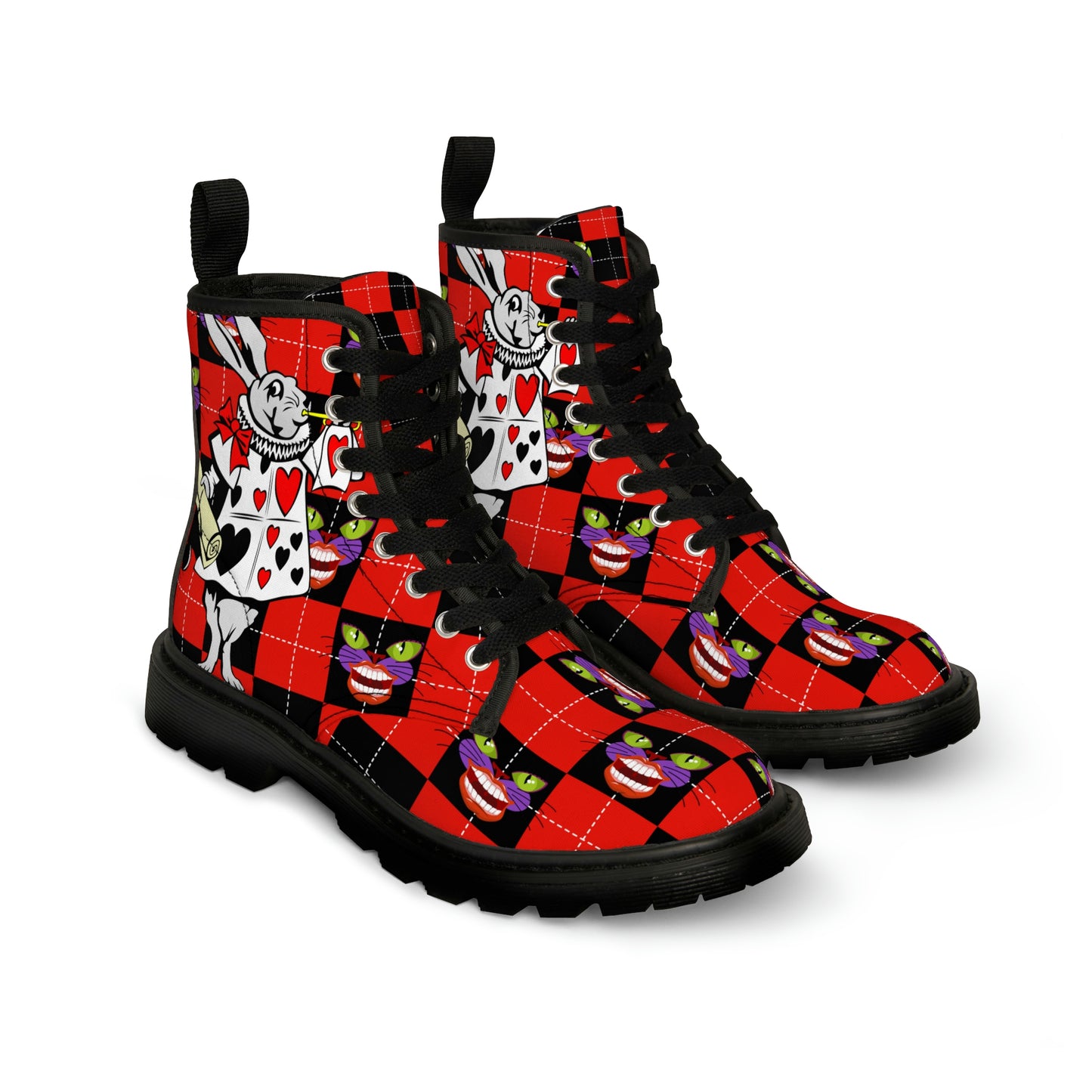 Alice Black &amp; Red Women's Canvas Boots - Women’s Boots - Black - On The Go