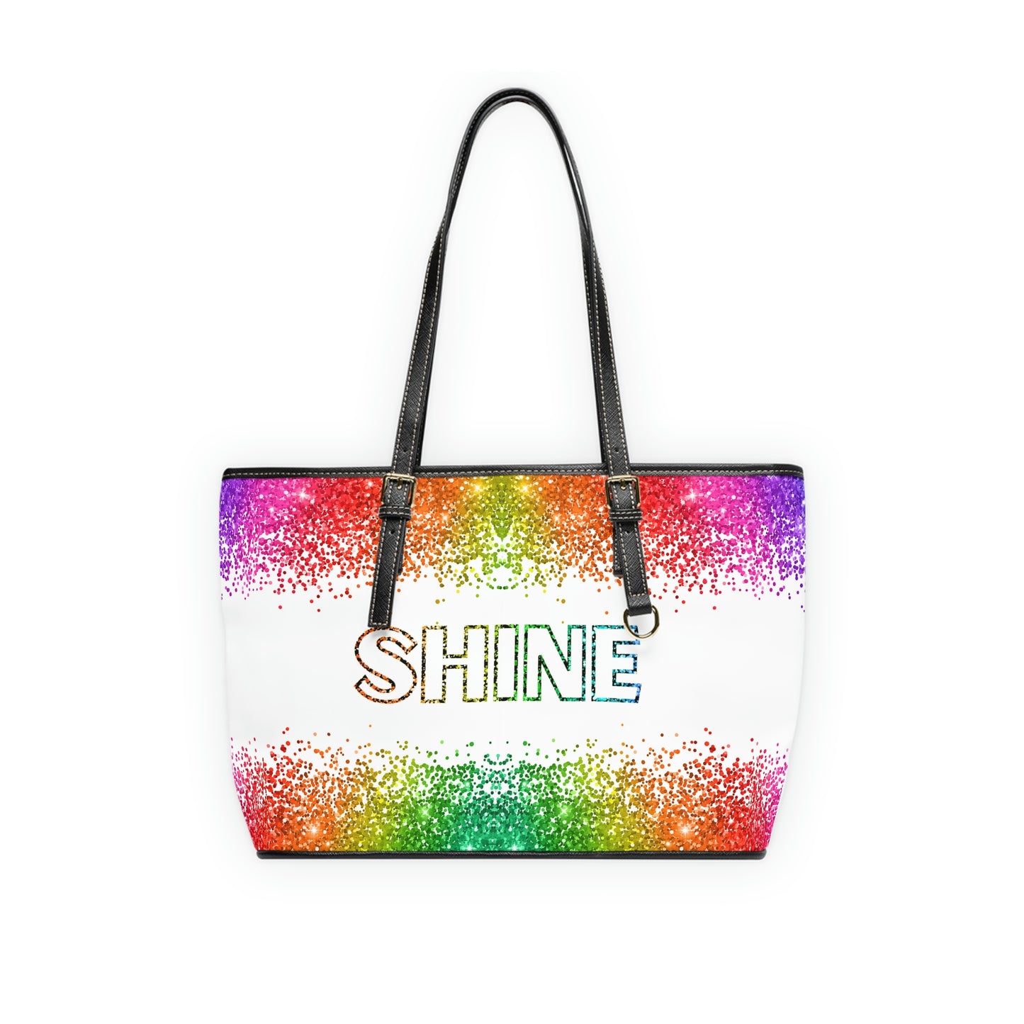 Shine PU Leather Shoulder Bag - Leather Tote Bag - Stylish Bag