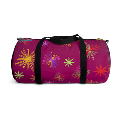 Floral Duffel Bag - Shoulder Bag - Gym Bag - Sport Bag - Back