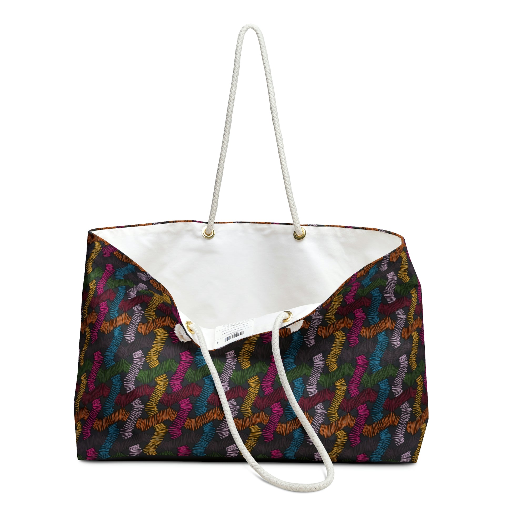 Colourful Patterns Weekender Bag - Shoulder Bag - Gym Bag - Side