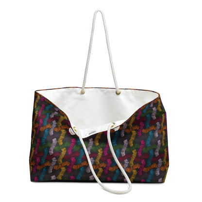 Colourful Patterns Weekender Bag - Shoulder Bag - Gym Bag - Side