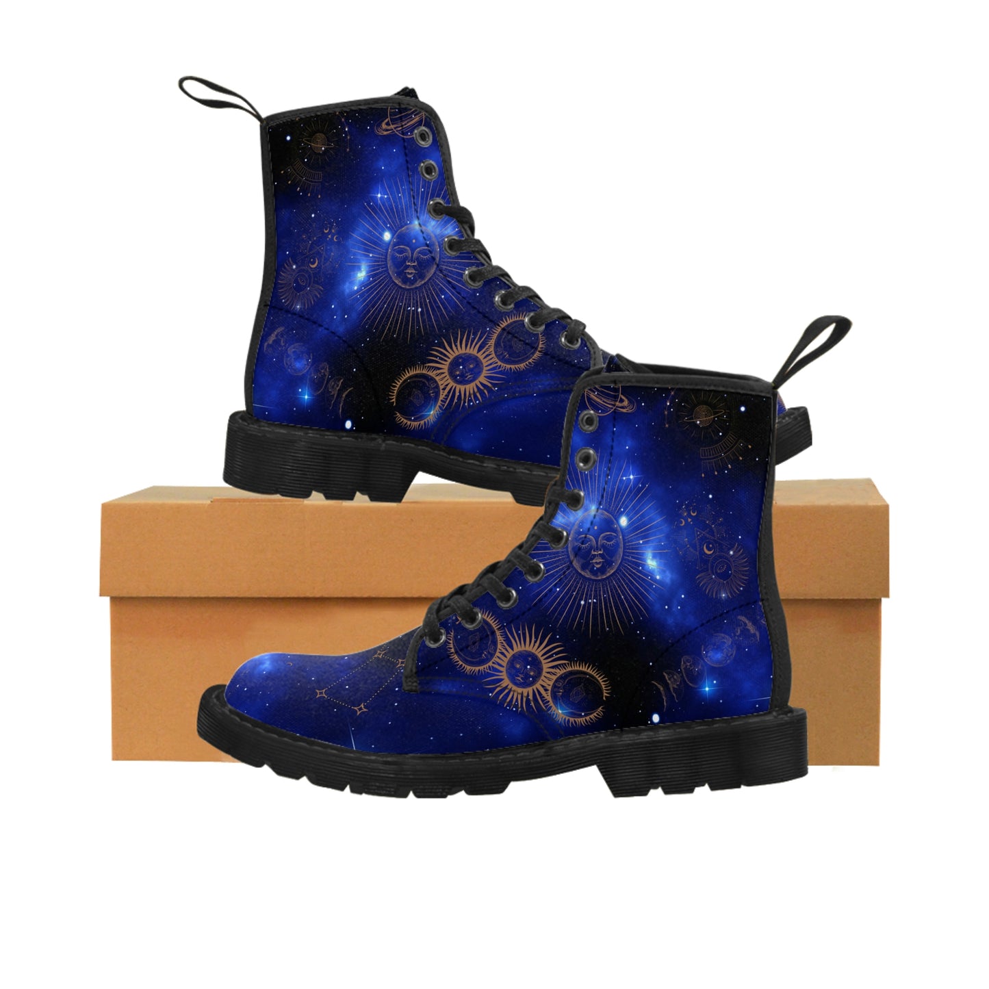 Constellations Women's Canvas Boots - Women’s Boots - Black