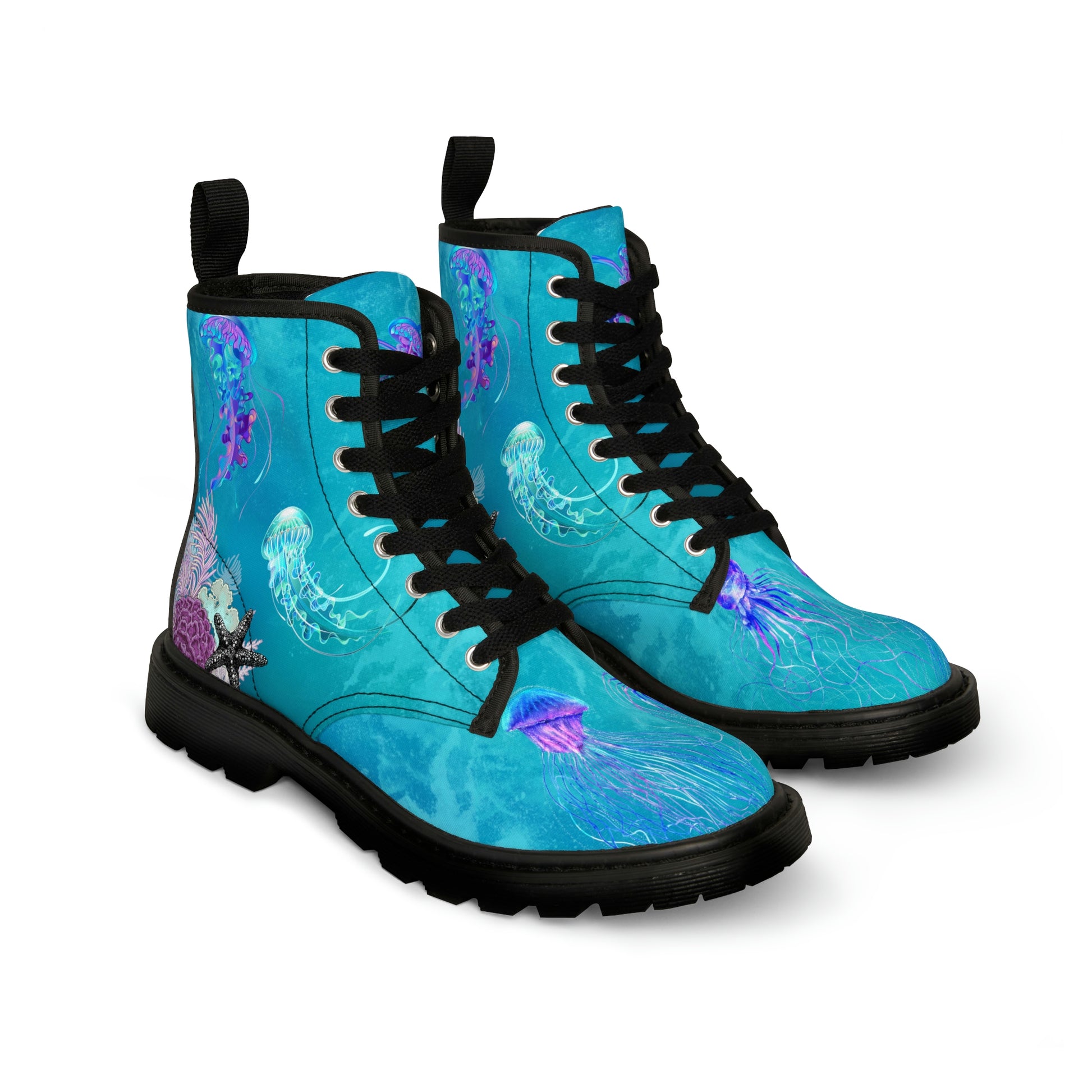 Jellyfish Women's Canvas Boots - Women’s Boots - Black - On The Go