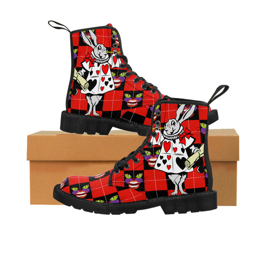 Alice Black &amp; Red Women's Canvas Boots - Women’s Boots - Black