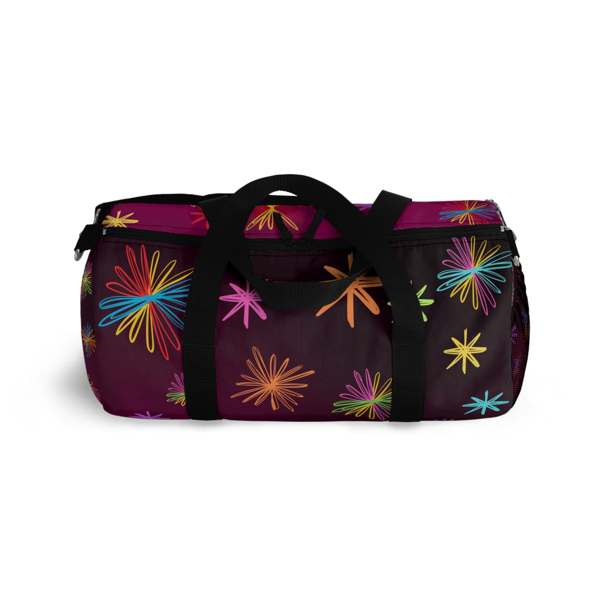 Floral Duffel Bag - Shoulder Bag - Gym Bag - Back