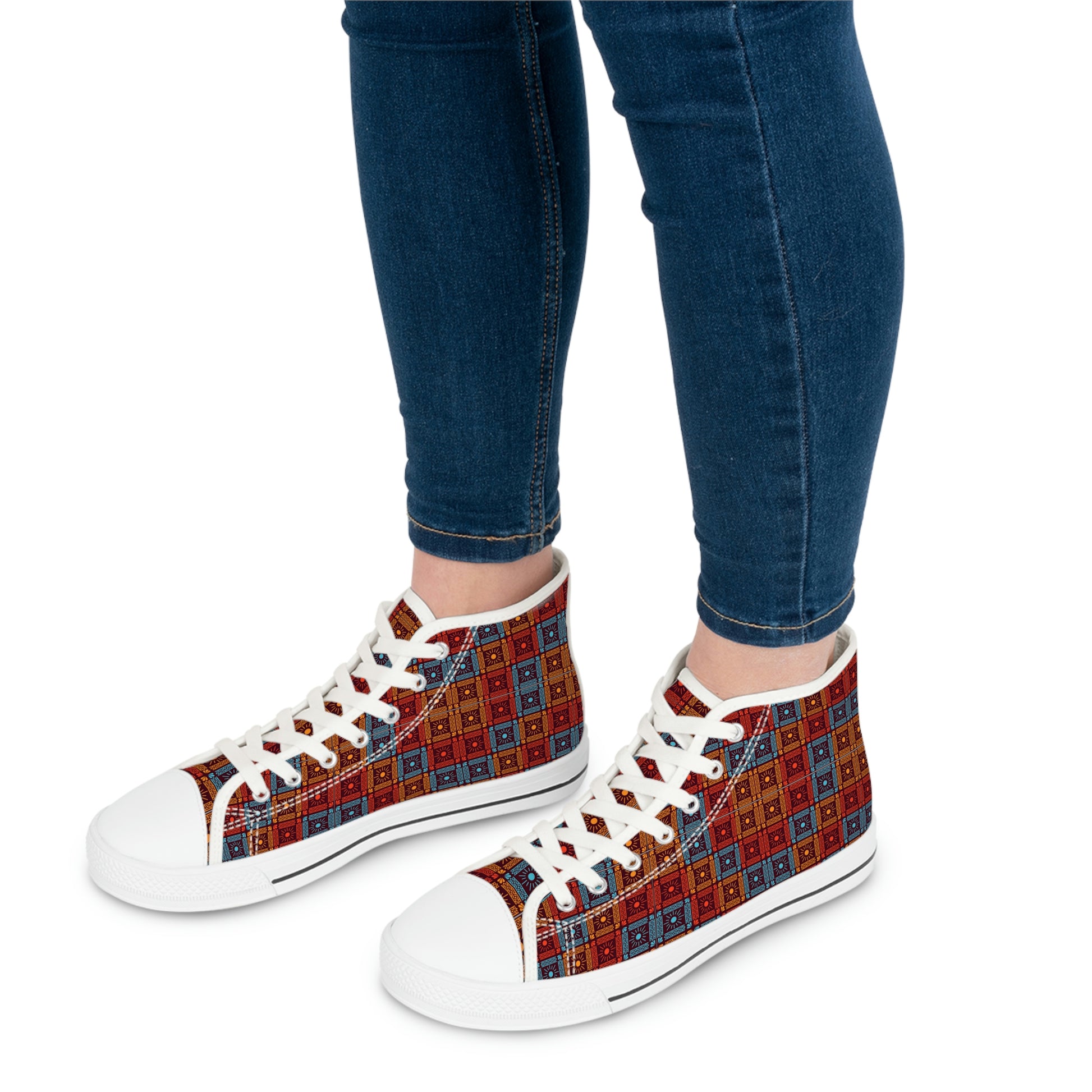 Unusual Patterns Women's High Top Canvas Shoes - Sneakers - White - On The Go