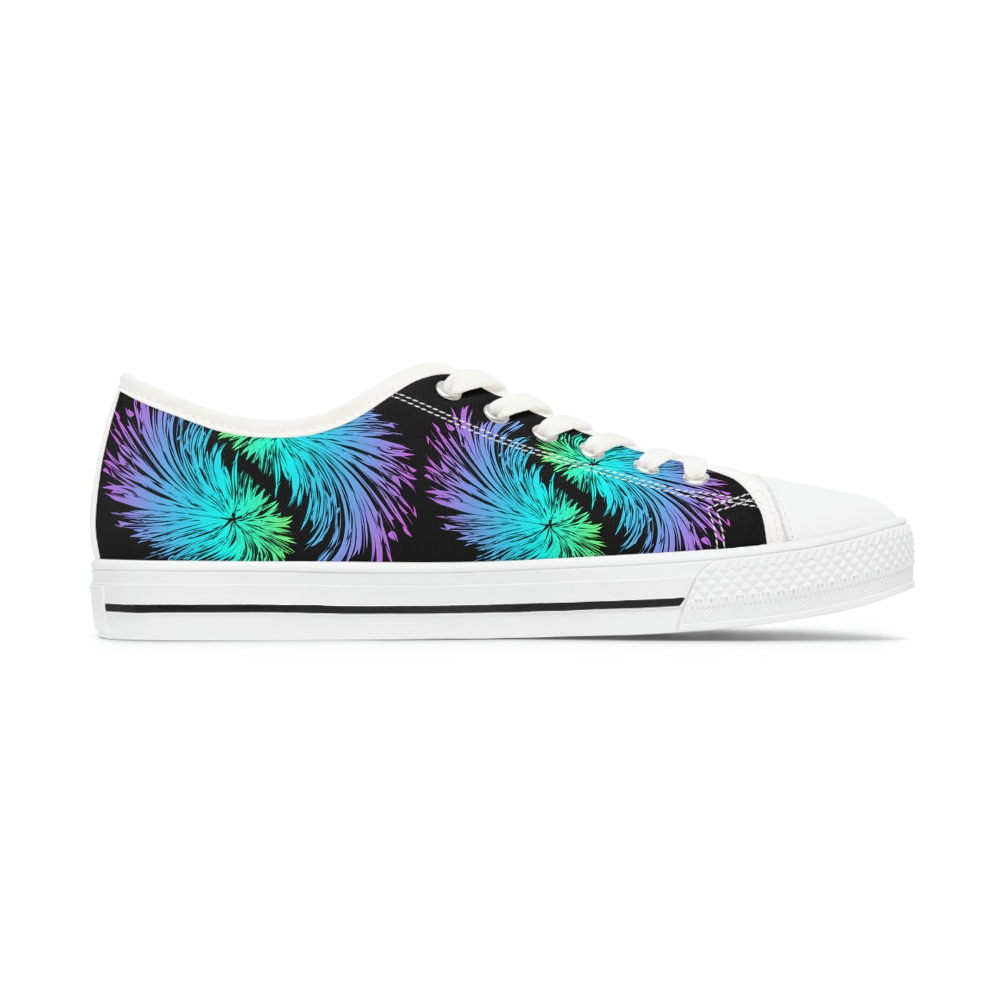 Vibrant Feather Women's Low Top Canvas Shoes | Sneakers | White | Left