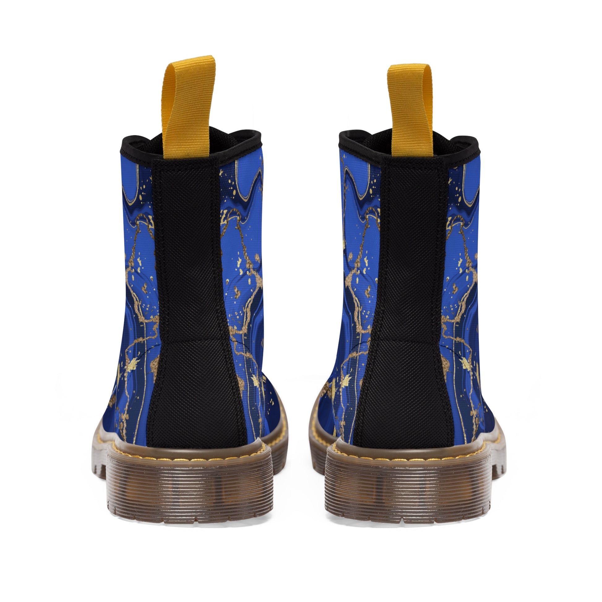 Blue Marble Women's Canvas Boots - Women’s Boots - Brown - Back