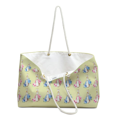 Bunny Rabbit Weekender Bag - Shoulder Bag - Gym Bag - Top