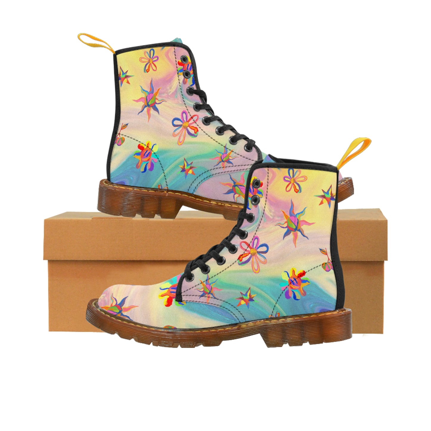 Pastel Women's Canvas Boots - Women’s Boots - Brown