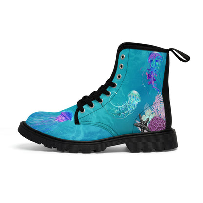 Jellyfish Women's Canvas Boots - Women’s Boots - Black - Left