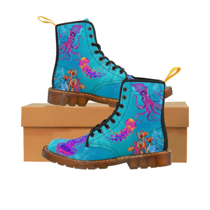 Under The Sea Women's Canvas Boots - Women’s Boots - Brown