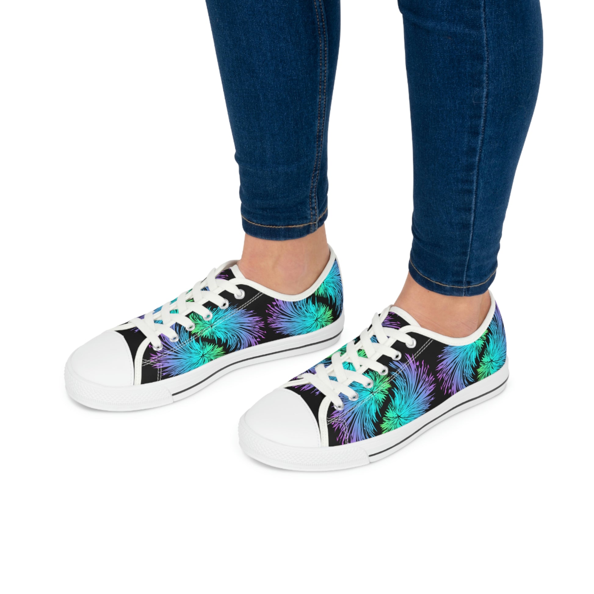 Vibrant Feather Women's Low Top Canvas Shoes | Sneakers | White