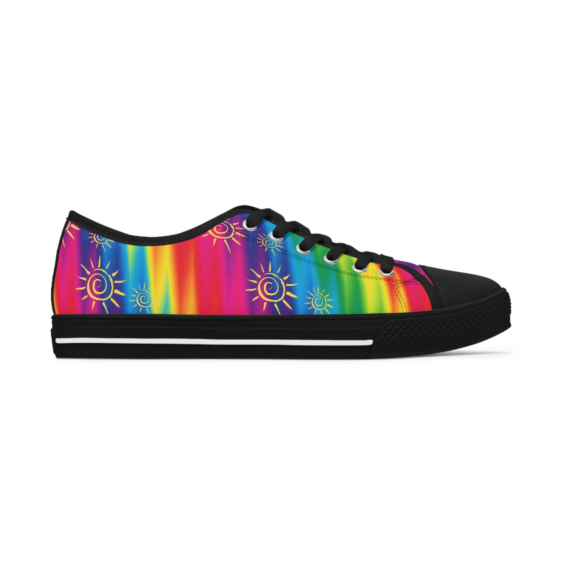 Hippie Women's Low Top Canvas Shoes - Sneakers - Black - Right