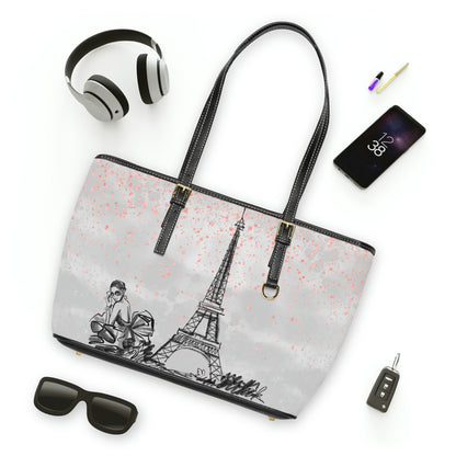 Lady In France PU Leather Shoulder Bag - Leather Tote Bag - Stylish Tote Bag