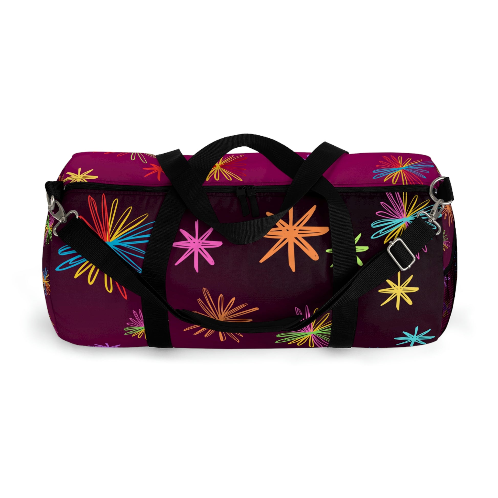 Floral Duffel Bag - Shoulder Bag - Gym Bag - Sport Bag - Front