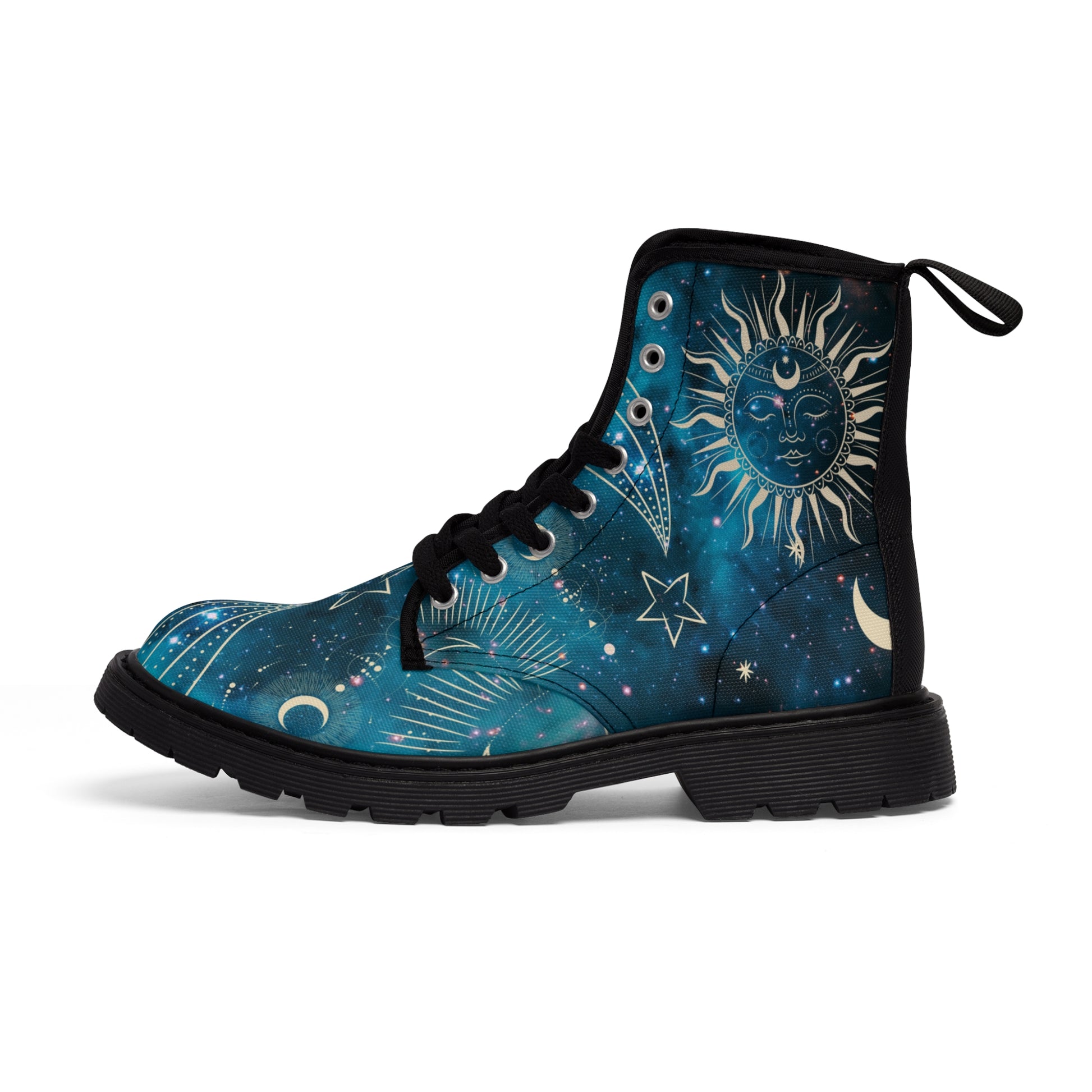 Stars in The Sky Women's Canvas Boots - Women’s Boots - Black - Left